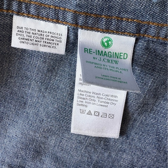 J. Crew Dark Denim Button Down Shirt Size 8 - Picture 4 of 6
